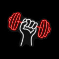 Barbell Neon Sign Workout LED Gym Neon Light 