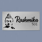 Personalized Metal Name Plate for Home – Waterproof Shiv Ji Design Steel LED Name Plate - Harshita Craft