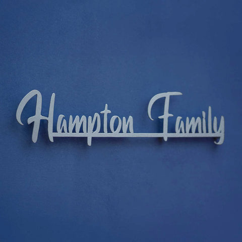 Personalized Weatherproof Minimal Laser Cut Metal Name Plate for Home