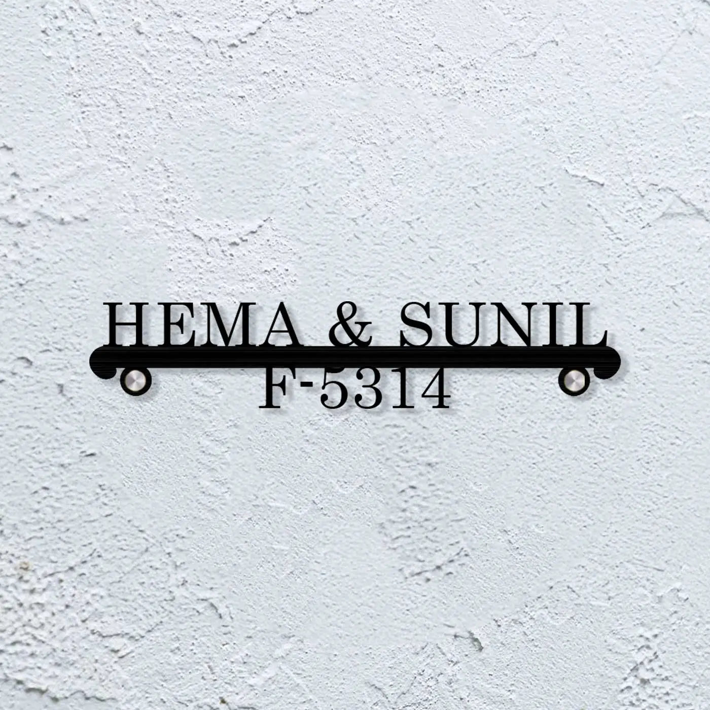 Personalized Laser Cut Metal Name Plate for Home – Elegant Steel Design - Harshita Craft