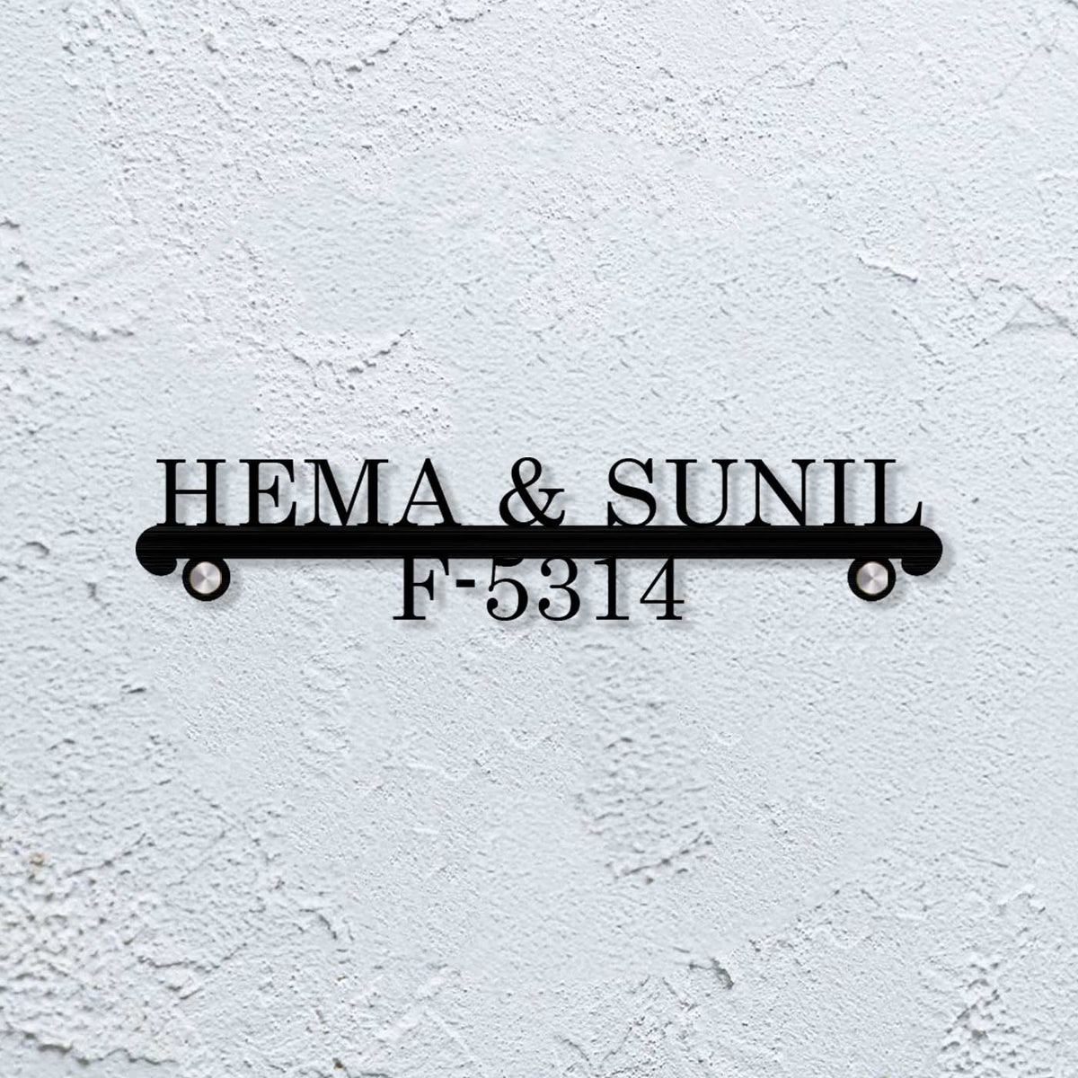 Personalized Laser Cut Metal Name Plate for Home – Elegant Steel Design