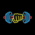 Dumbbell Neon Sign LED Light for Gym – Motivational Neon Light