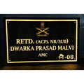 Indian Army Acrylic LED Name Plate Design for Home
