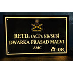Indian Army Acrylic LED Name Plate Design for Home

