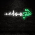Heart Beat Dumbbell Hand Neon  Light