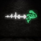 Heart Beat Dumbbell Hand Neon  Light