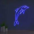 Dolphin Art Neon Sign – LED Neon Light for Bedroom, Room Decor & Wall Art - Harshita Craft