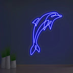 Dolphin Art Neon Sign – LED Neon Light for Bedroom, Room Decor & Wall Art - Harshita Craft
