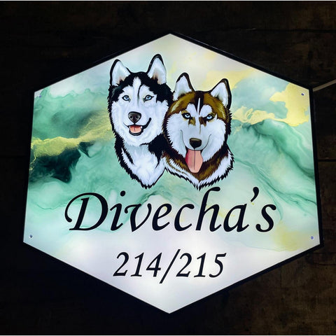 Acrylic Multicolor Printed Illuminated Name Plate