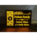 Urdu Acrylic LED Name Plate for Home - Harshita Craft