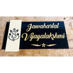 Elegant Design Acrylic Name Plate for Home – Black & Gold
