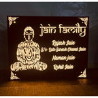 Jain Mahaveer Acrylic LED Name Plate for Home