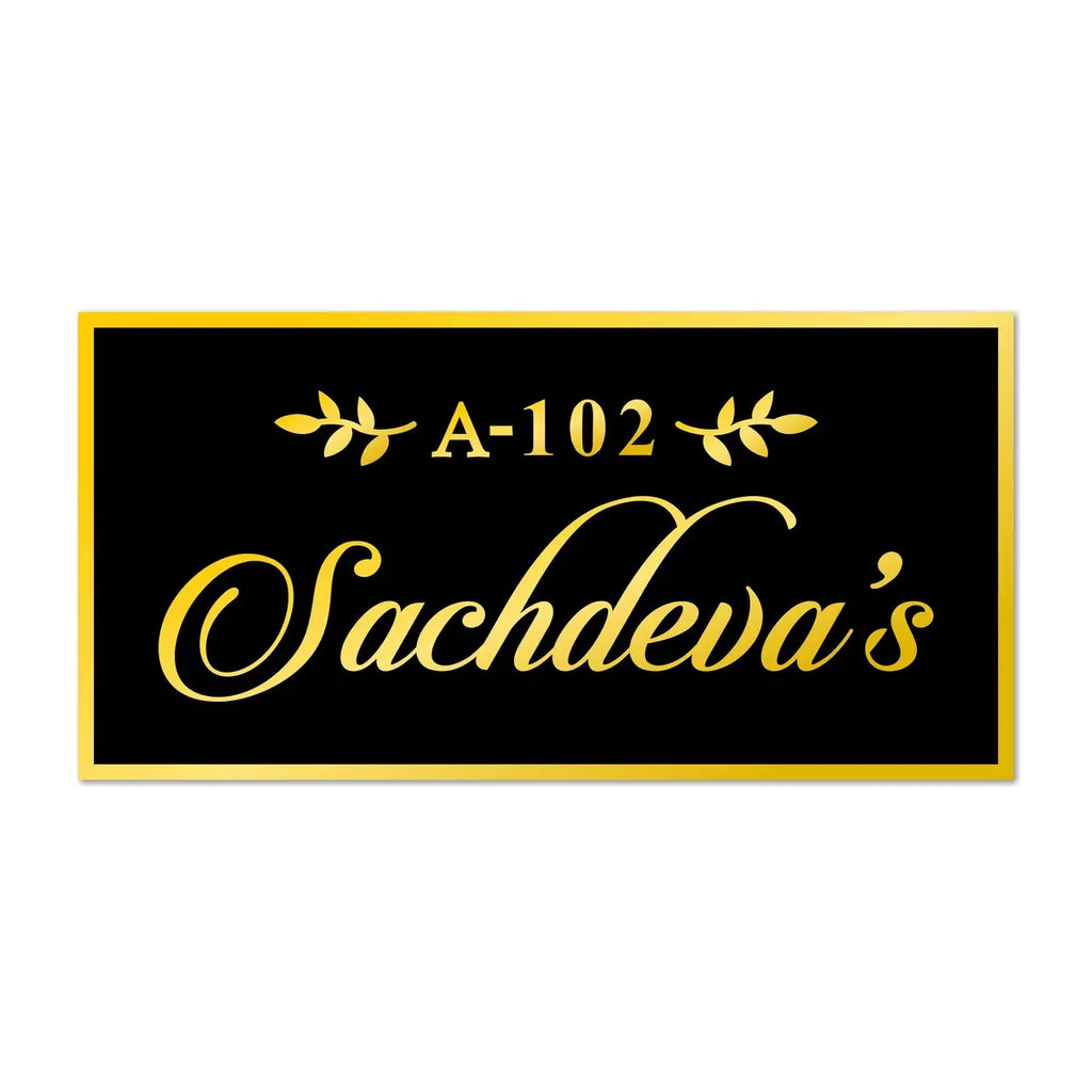 ACP Acrylic Name Plate for Home | Custom Fancy Acrylic Name Plate Design - Harshita Craft