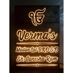 Illuminate Your Welcome – Unique Design Acrylic LED Home Name Plate
