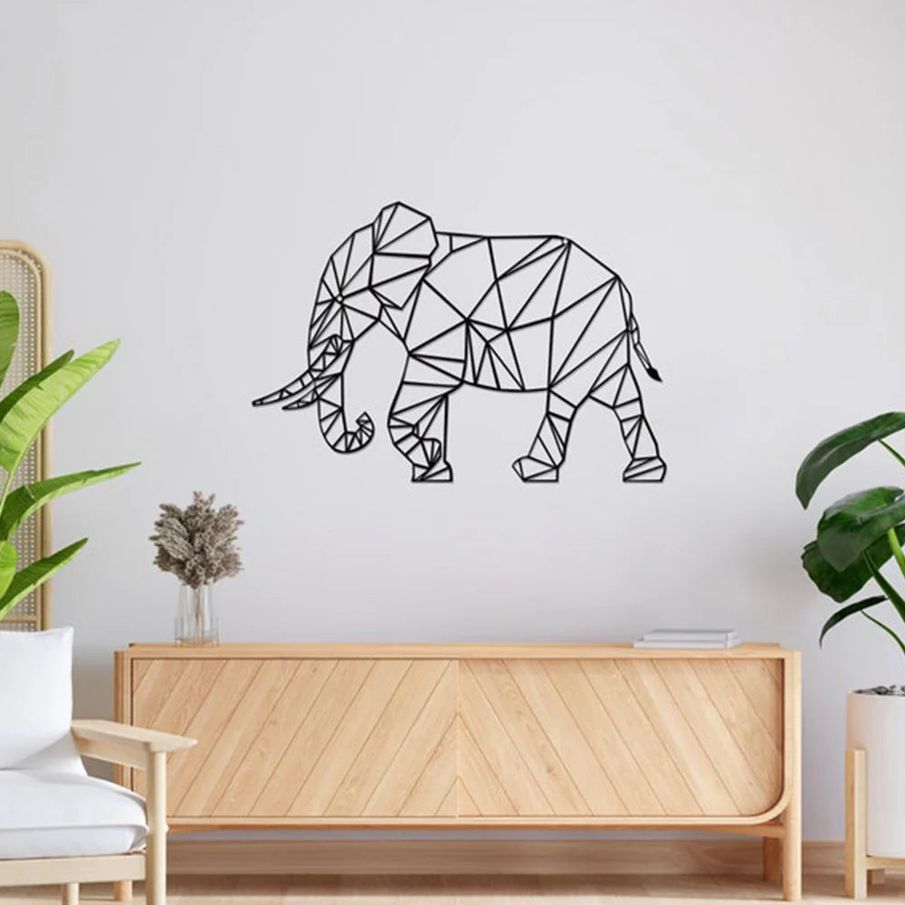 Abstract Elephant Metal Wall Art 