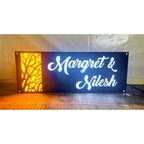 CNC Laser Cut Acrylic LED Name Plate for Home