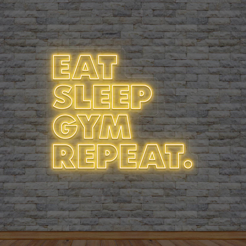 Eat Sleep Gym Repeat LED Neon Light 