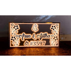 Designer Acrylic LED Name Plate for Home - Harshita Craft
