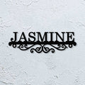 Personalized Laser Cut Minimal Design Metal Name Plate for Home - Harshita Craft