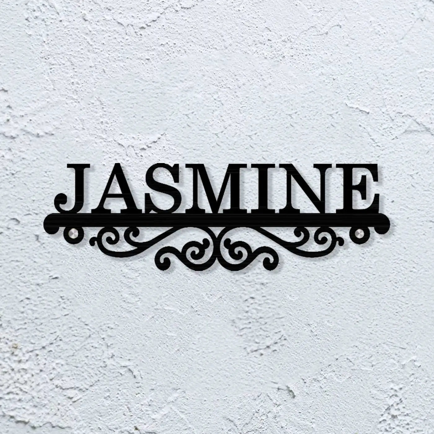 Personalized Laser Cut Minimal Design Metal Name Plate for Home - Harshita Craft