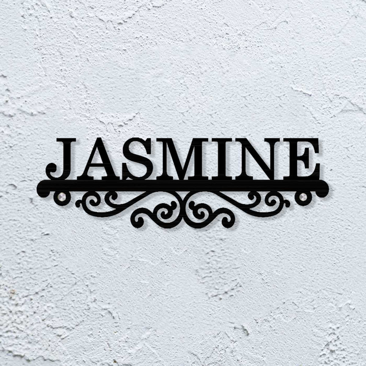 Personalized Laser Cut Minimal Design Metal Name Plate for Home