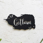 Personalized Metal Name Plate for Home – Weatherproof Butterfly Design - Harshita Craft