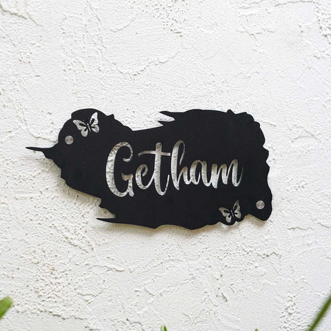 Personalized Metal Name Plate for Home – Weatherproof Butterfly Design