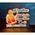 Acrylic Customisable Hanuman Design LED House Name Plate