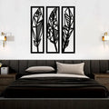 Three Tropical Leaf Frame Metal Wall Art