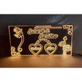 3D Acrylic LED Name Plate for Home | Fancy Acrylic Name Plate Design with Light - Harshita Craft