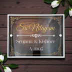 ACP Based UV Printed Wooden Effect Acrylic Name Plate for Home – Sri Nilayam - Harshita Craft