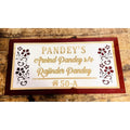 Embossed Letters Designer Acrylic Home Name Plate – Gold Finish - Harshita Craft