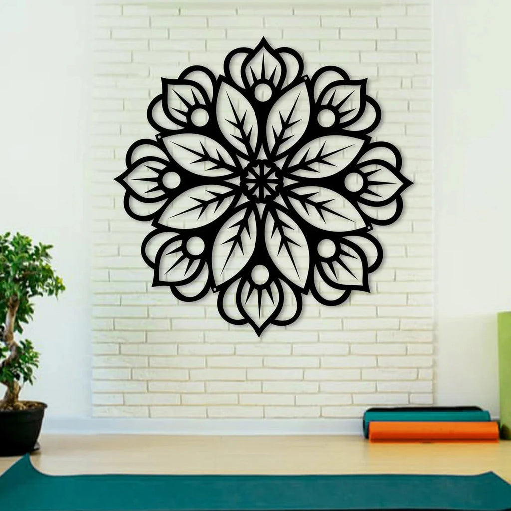 Floral Mandala Metal Wall Art