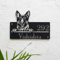 Personalized Dog Theme Metal Name Plate for Home – Weatherproof - Harshita Craft
