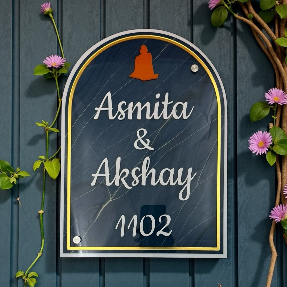 ACP-Based Blue Acrylic Name Plate 