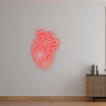 Human Heart Neon Sign | Love LED Neon Light for Bedroom & Wall Decor - Harshita Craft