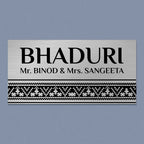 Personalized Minimal Line Art Stainless Steel Metal Name Plate for Home - Harshita Craft