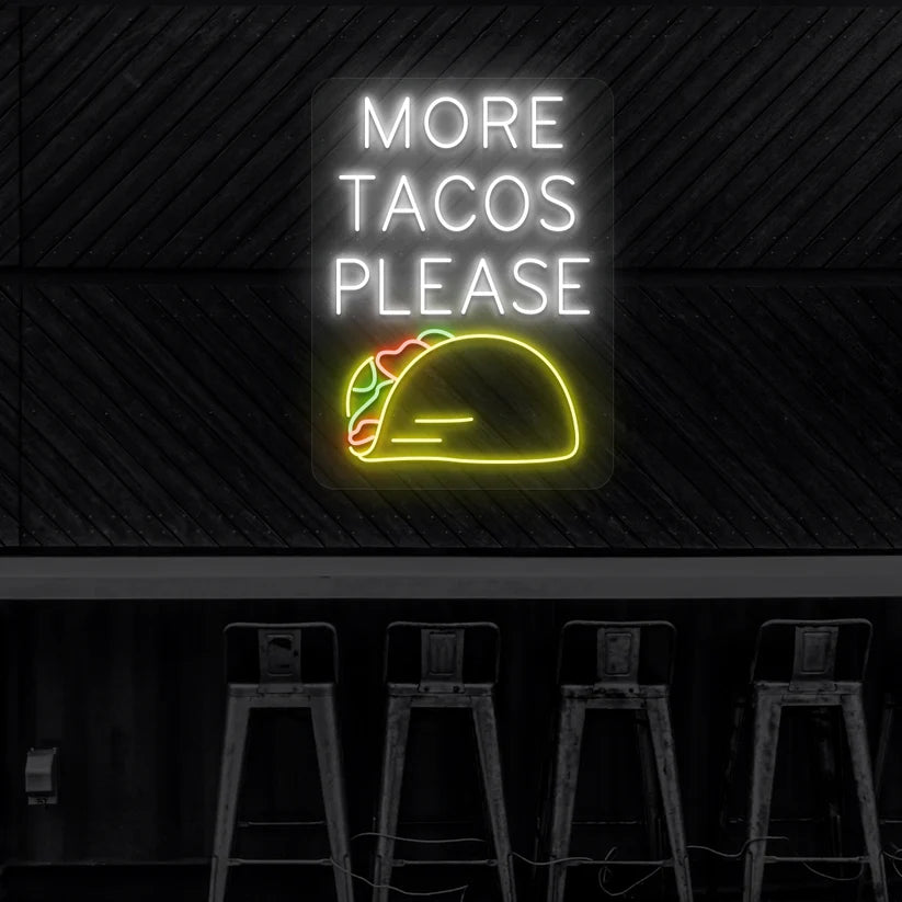 More Tacos Please – LED Neon Light 