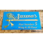 Blue & Gold Acrylic Personalized House Name Plate
