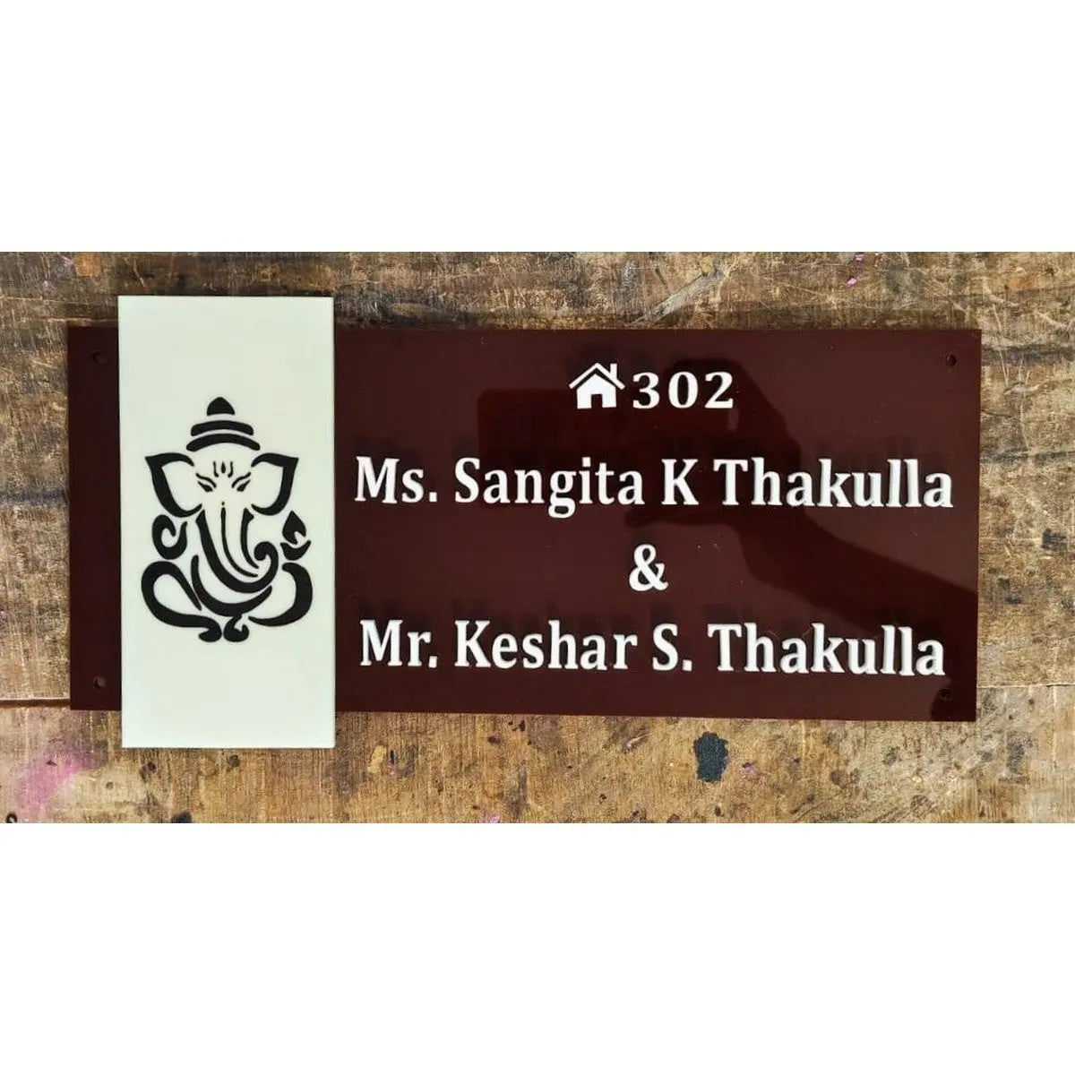 Acrylic Laser Cut Name Plate for Home - Harshita Craft