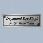 Personalized Minimalist Stainless Steel Metal Name Plate for Home – Custom Name Plate for House Entrance & Outdoor - Harshita Craft