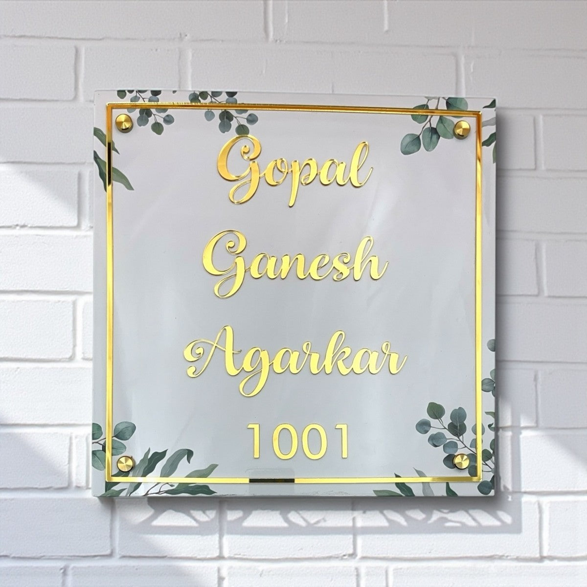 Custom UV Printed ACP Acrylic Name Plate 