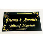 Designer Acrylic Name Plate for Home | Fancy Custom Acrylic Name Plate Design - Harshita Craft