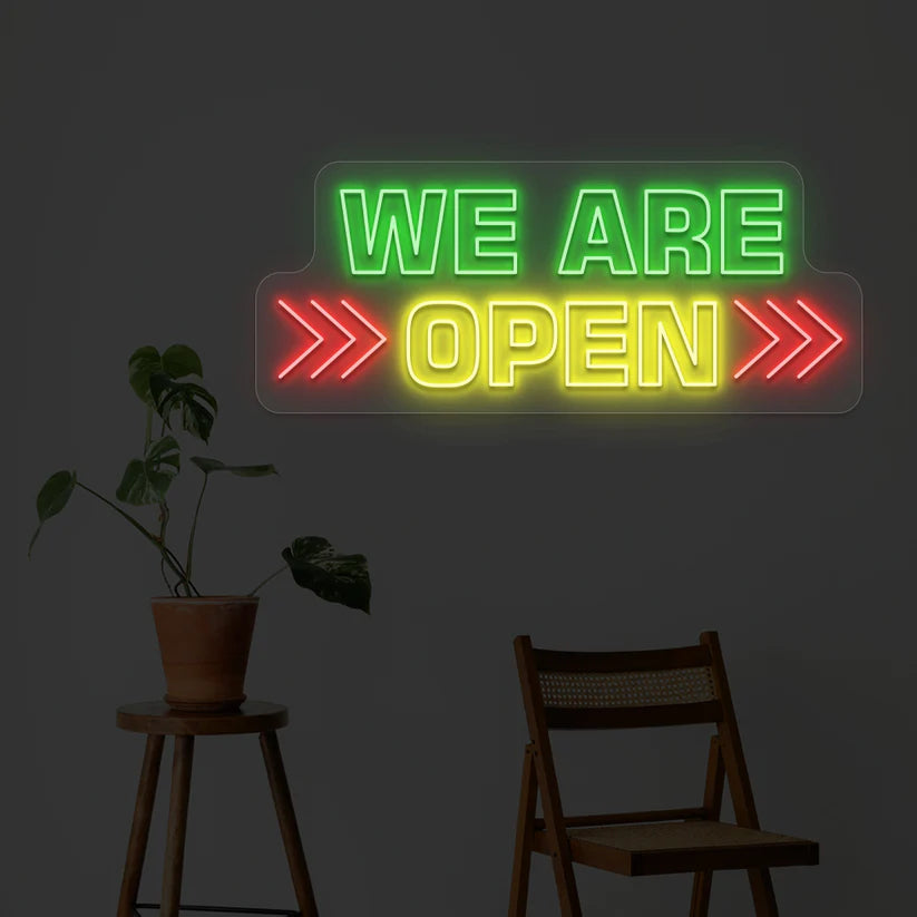 We Are Open Neon Sign – LED Neon Light 