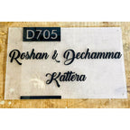 Frosted Custom Acrylic Name Plate Design for Home