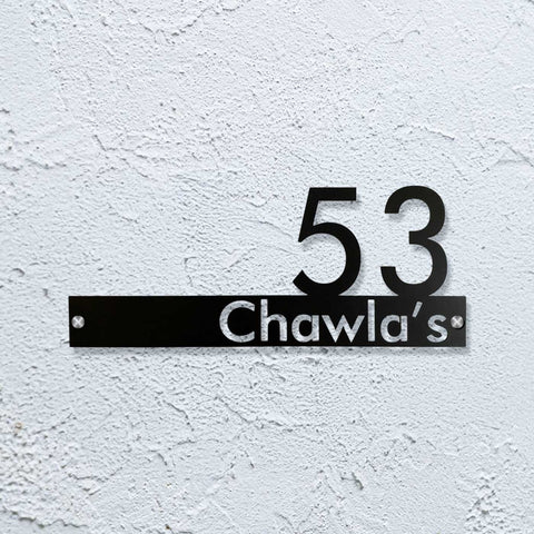 Personalized Waterproof Metal Name Plate for Home – Laser Cut Mild Steel Design