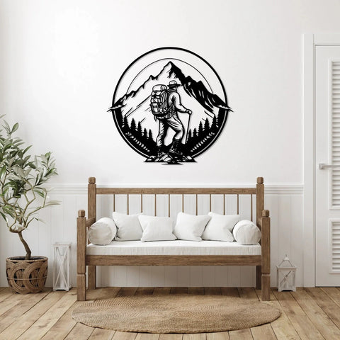 Adventure Mountain Climbing Metal Wall Art Decor 