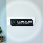 Black & White Acrylic Name Plate 