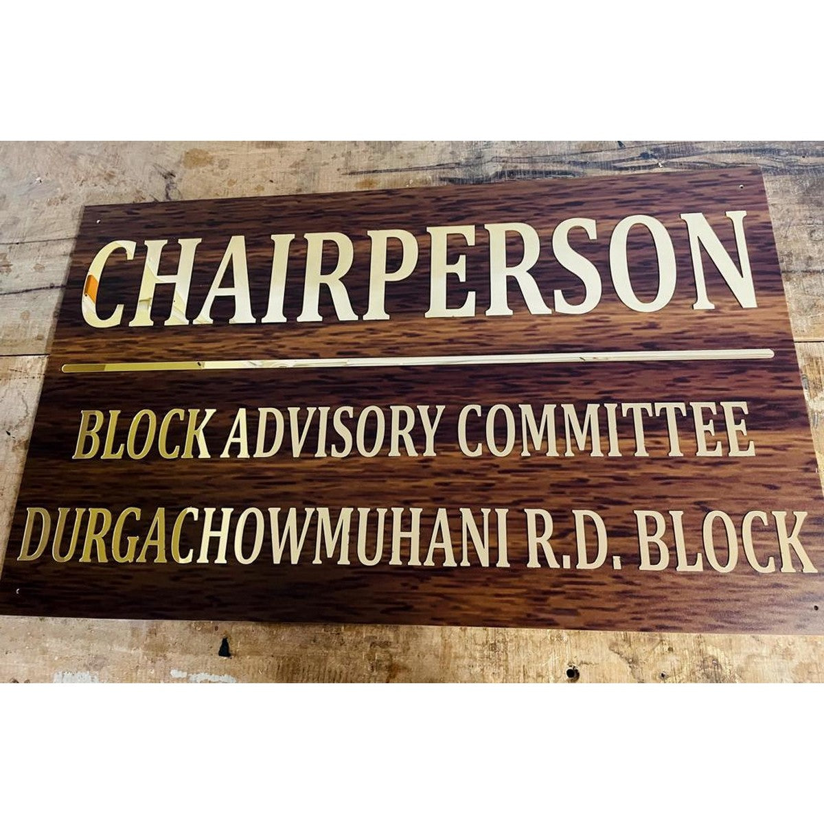 Office Acrylic Personalised Wall Name Plate Design
