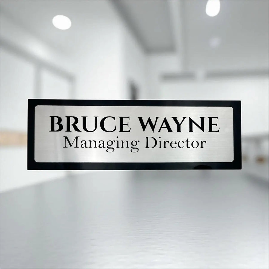 Black ACP-Based Acrylic Name Plate for Home | Custom Acrylic Name Plate Design for Main Door - Harshita Craft